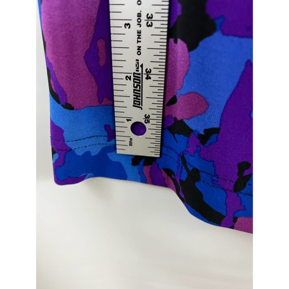 Adrianna Papell Dress Women's Black Purple Gray Floral Gown Size 4 Long Sleeves - Picture 5 of 8